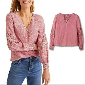 Boden Eva bloom pink floral blouse